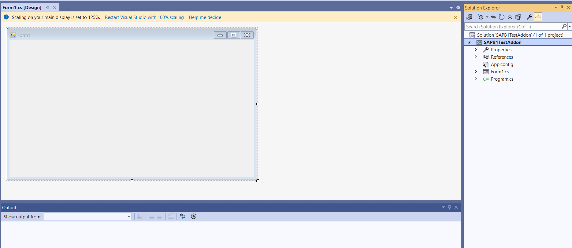 First screeen of project